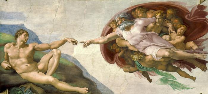 Creation of Adam by Michelangelo